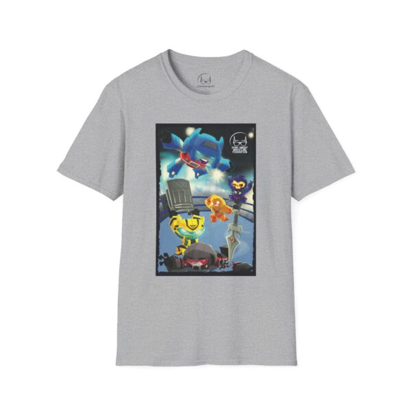 Transformers Wrestling T-Shirt – Main Event Mayhem: Masters of Cybertron | Unisex Softstyle Shirt for 80s Cartoon & Wrestling Fans - Image 7