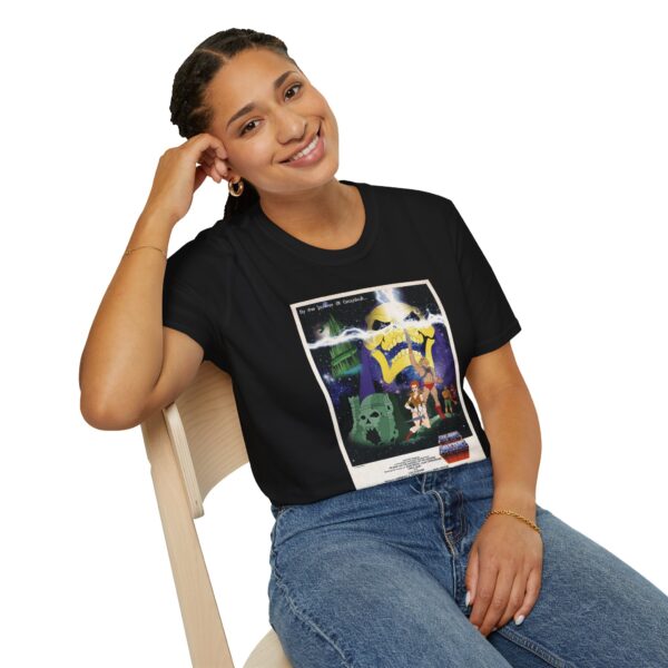 He‑Man x Star Wars Mashup Retro Poster Tee | Unisex Softstyle Graphic Shirt for Sci‑Fi & 80s Cartoon Fans - Image 3