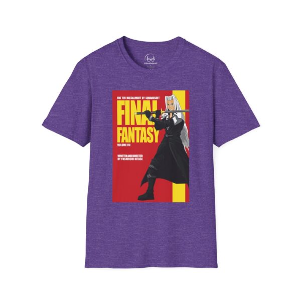 Final Fantasy VII × Kill Bill Vol 2 Movie Poster T-Shirt | Unisex Softstyle Shirt for FF7 & Tarantino Fans - Image 45