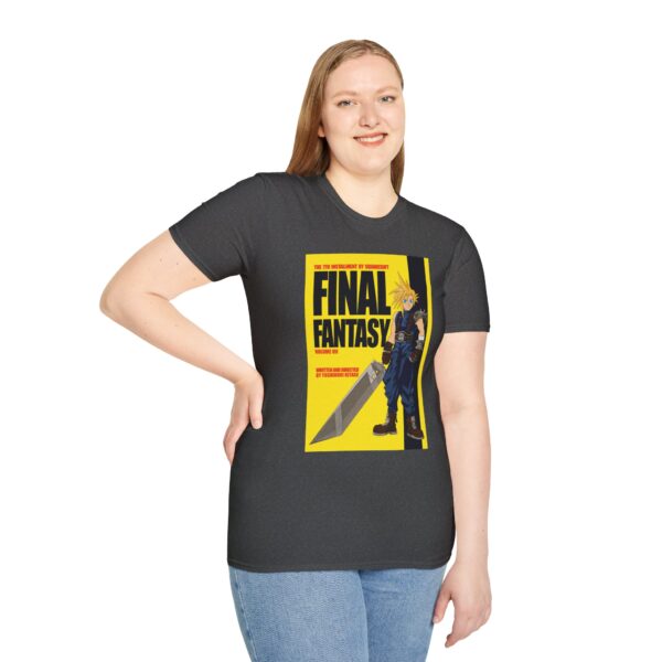 Final Fantasy VII × Kill Bill Vol 1 Movie Poster T-Shirt | Unisex Softstyle Shirt for FF7 & Tarantino Fans - Image 19