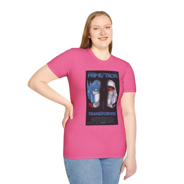 Face/Off × Transformers Movie Poster T‑Shirt | Unisex Softstyle Shirt for 90s Sci‑Fi & 80s Cartoon Fans - Image 47