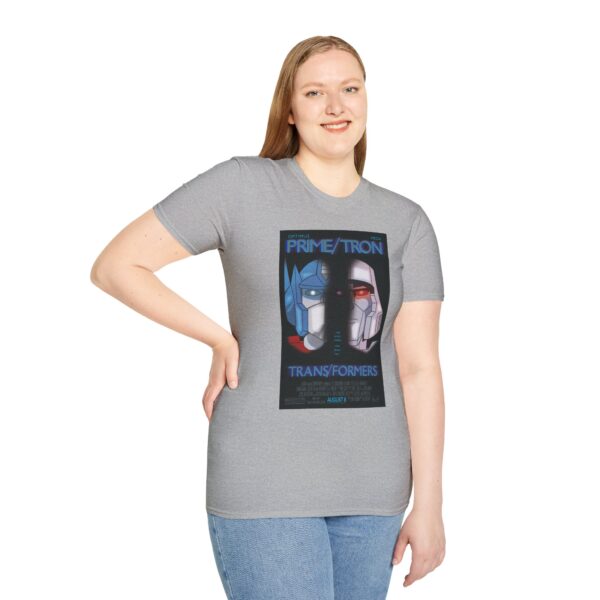 Face/Off × Transformers Movie Poster T‑Shirt | Unisex Softstyle Shirt for 90s Sci‑Fi & 80s Cartoon Fans - Image 11