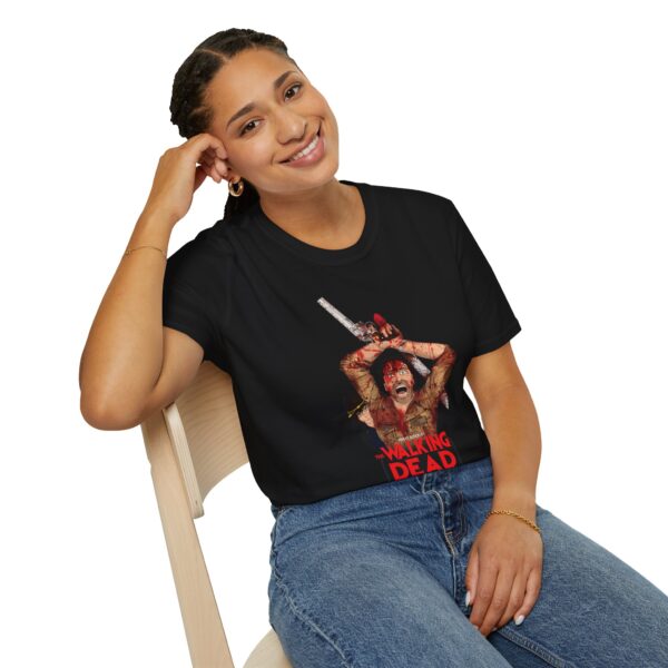The Walking Dead x The Evil Dead Movie Poster T-Shirt | Unisex Softstyle Shirt for Horror & Zombie Apocalypse Fans - Image 4