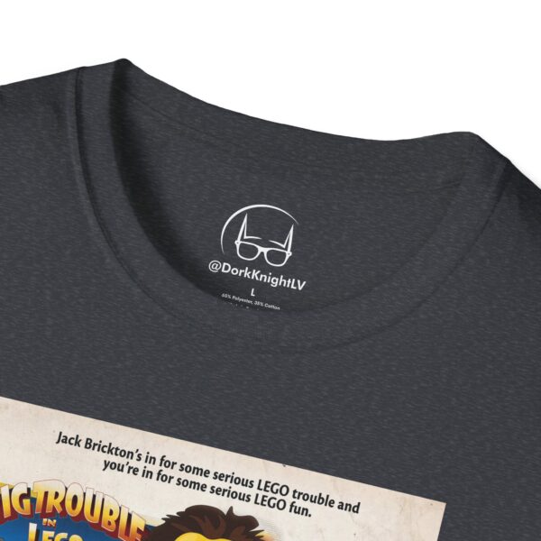 Big Trouble in Lego China Movie Poster T‑Shirt | Retro Movie Poster Mashup for Cult Classic & Lego Fans - Image 30