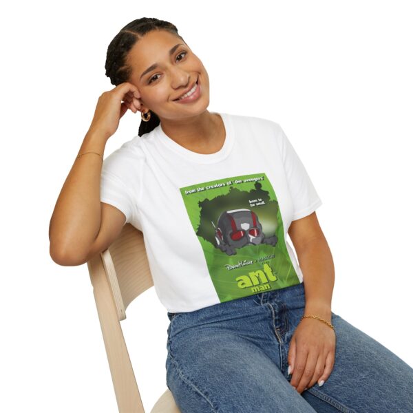 Ant-Man x A Bug’s Life Movie Poster T-Shirt (Parody Mashup) | Unisex Softstyle Shirt for Marvel & Pixar Fans - Image 8