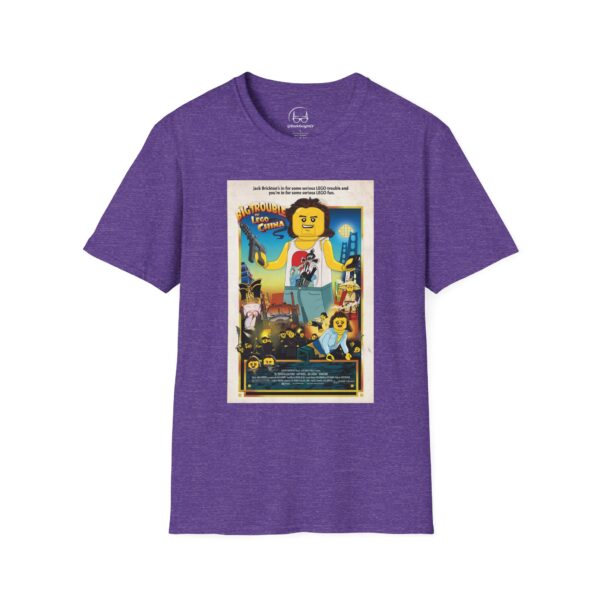 Big Trouble in Lego China Movie Poster T‑Shirt | Retro Movie Poster Mashup for Cult Classic & Lego Fans - Image 37