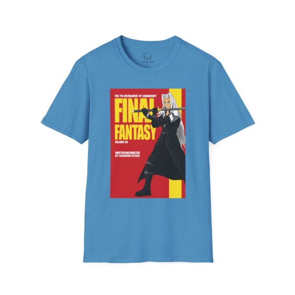 Final Fantasy VII × Kill Bill Vol 2 Movie Poster T-Shirt | Unisex Softstyle Shirt for FF7 & Tarantino Fans - Image 21