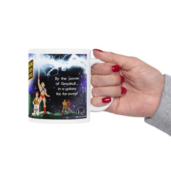 He-Man Coffee Mug – Star Wars Mashup | 11oz & 15oz Retro Sci-Fi Parody Design - Image 11