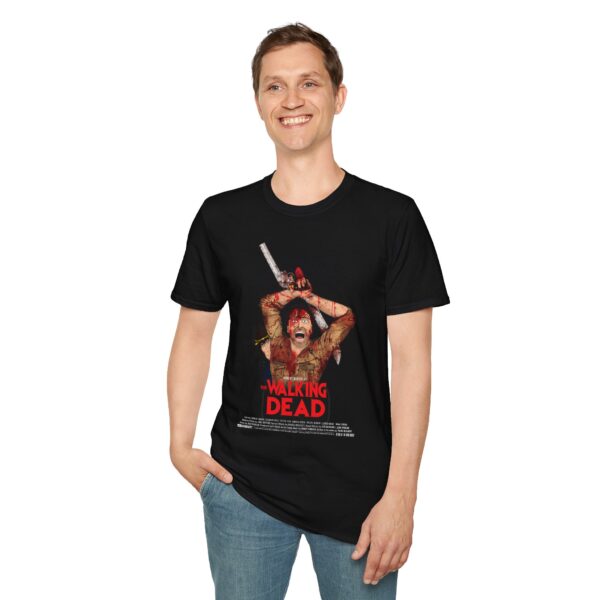 The Walking Dead x The Evil Dead Movie Poster T-Shirt | Unisex Softstyle Shirt for Horror & Zombie Apocalypse Fans - Image 3