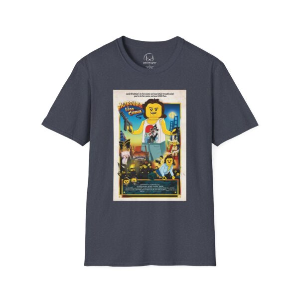 Big Trouble in Lego China Movie Poster T‑Shirt | Retro Movie Poster Mashup for Cult Classic & Lego Fans - Image 33