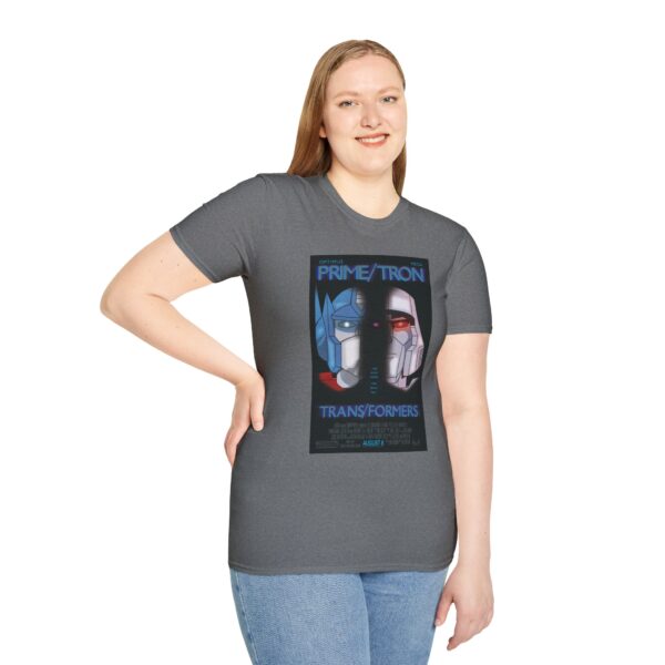 Face/Off × Transformers Movie Poster T‑Shirt | Unisex Softstyle Shirt for 90s Sci‑Fi & 80s Cartoon Fans - Image 15