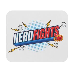 NerdFights Comic-Style Rectangle Mouse Pad