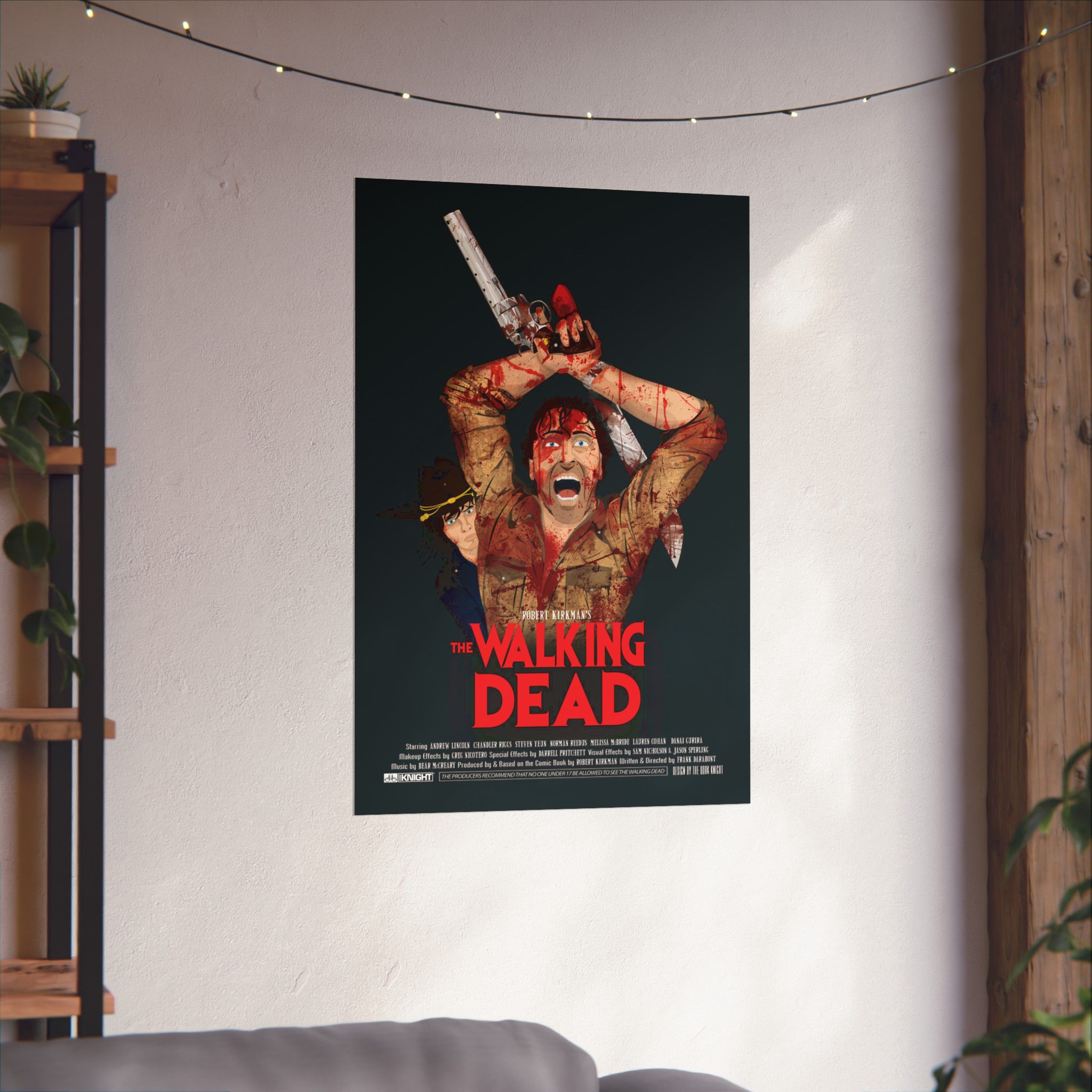 The Walking Dead x Evil Dead Movie Poster | 11 x 17 or 24 x 36 Parody Wall Art - Image 6