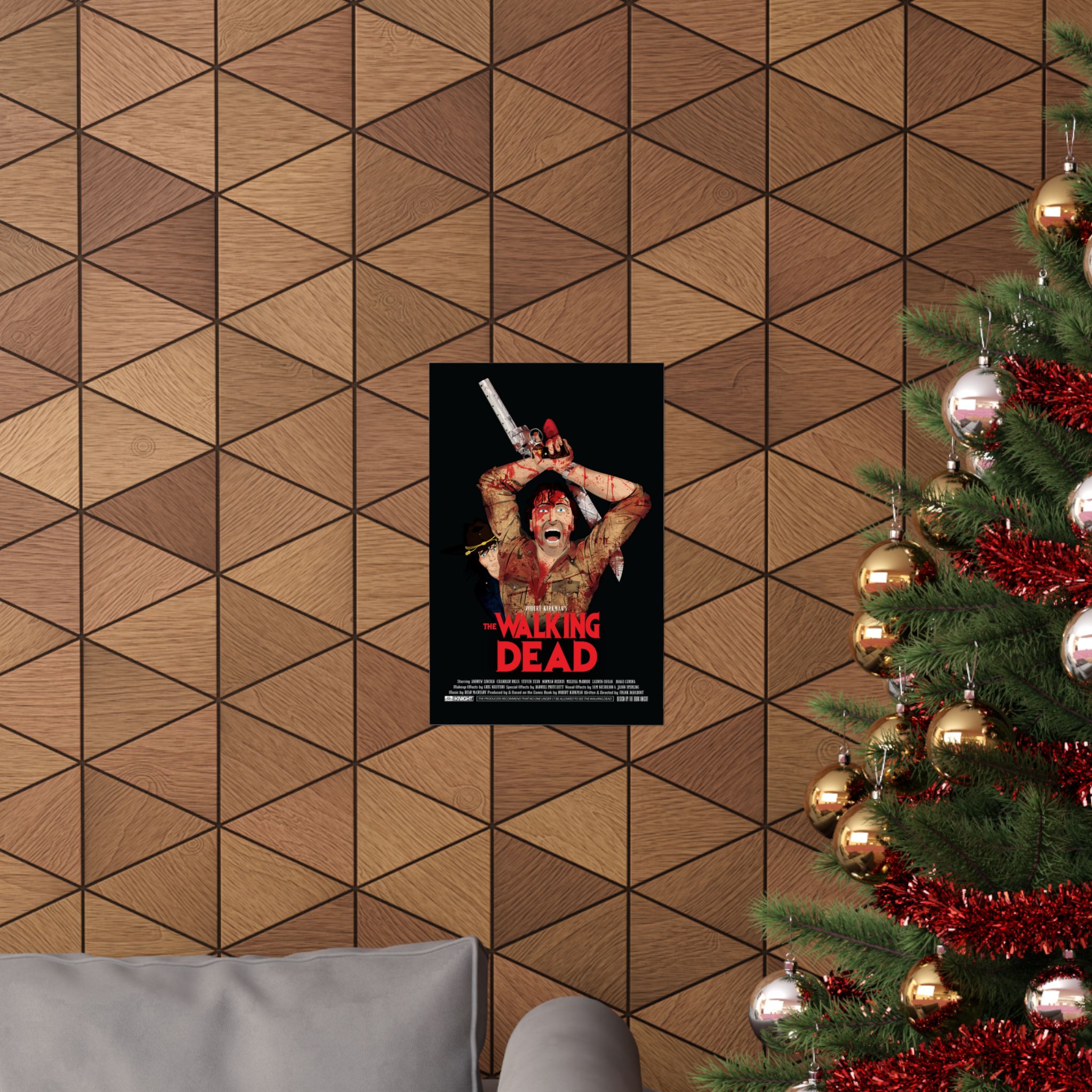 The Walking Dead x Evil Dead Movie Poster | 11 x 17 or 24 x 36 Parody Wall Art - Image 12