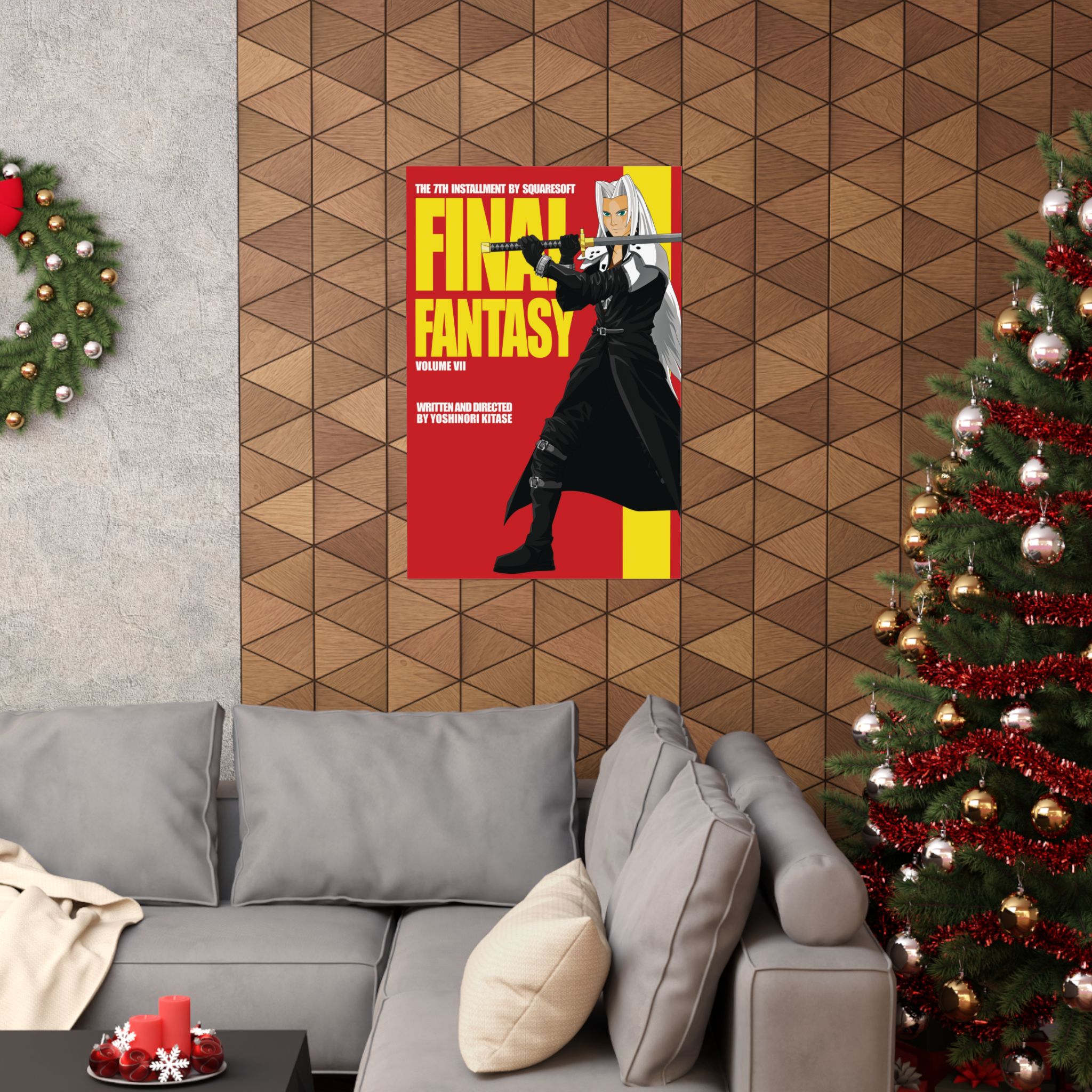 Final Fantasy VII × Kill Bill Vol 2 Movie Poster | 11 x 17 or 24 x 36 Parody Wall Art - Image 4