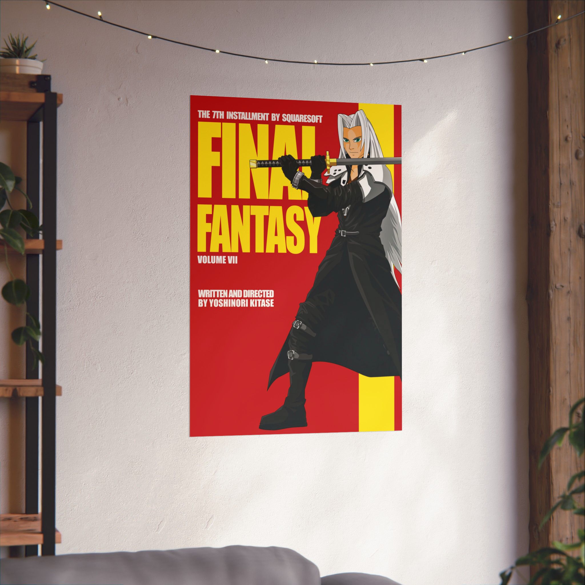 Final Fantasy VII × Kill Bill Vol 2 Movie Poster | 11 x 17 or 24 x 36 Parody Wall Art - Image 6