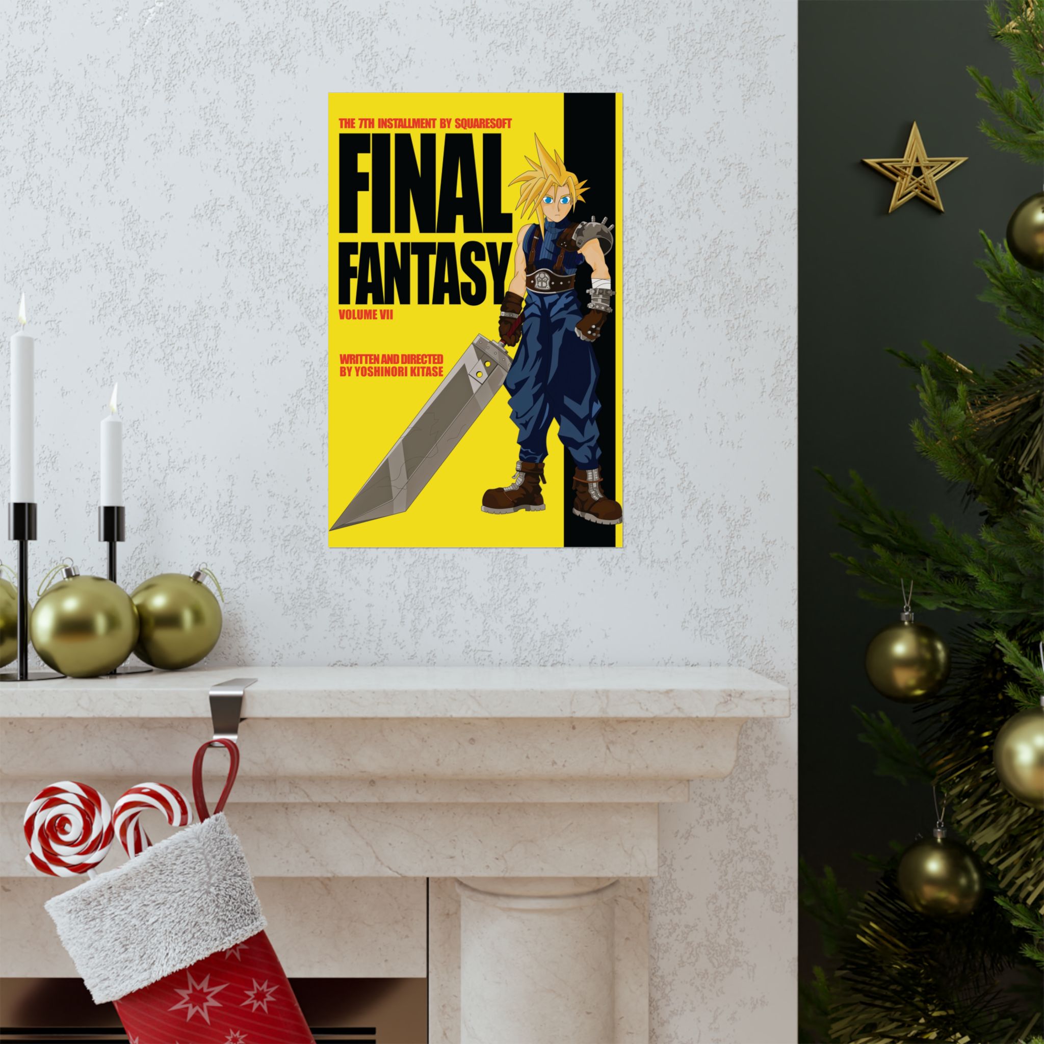 Final Fantasy VII × Kill Bill Vol 1 Movie Poster | 11 x 17 or 24 x 36 Parody Wall Art - Image 15