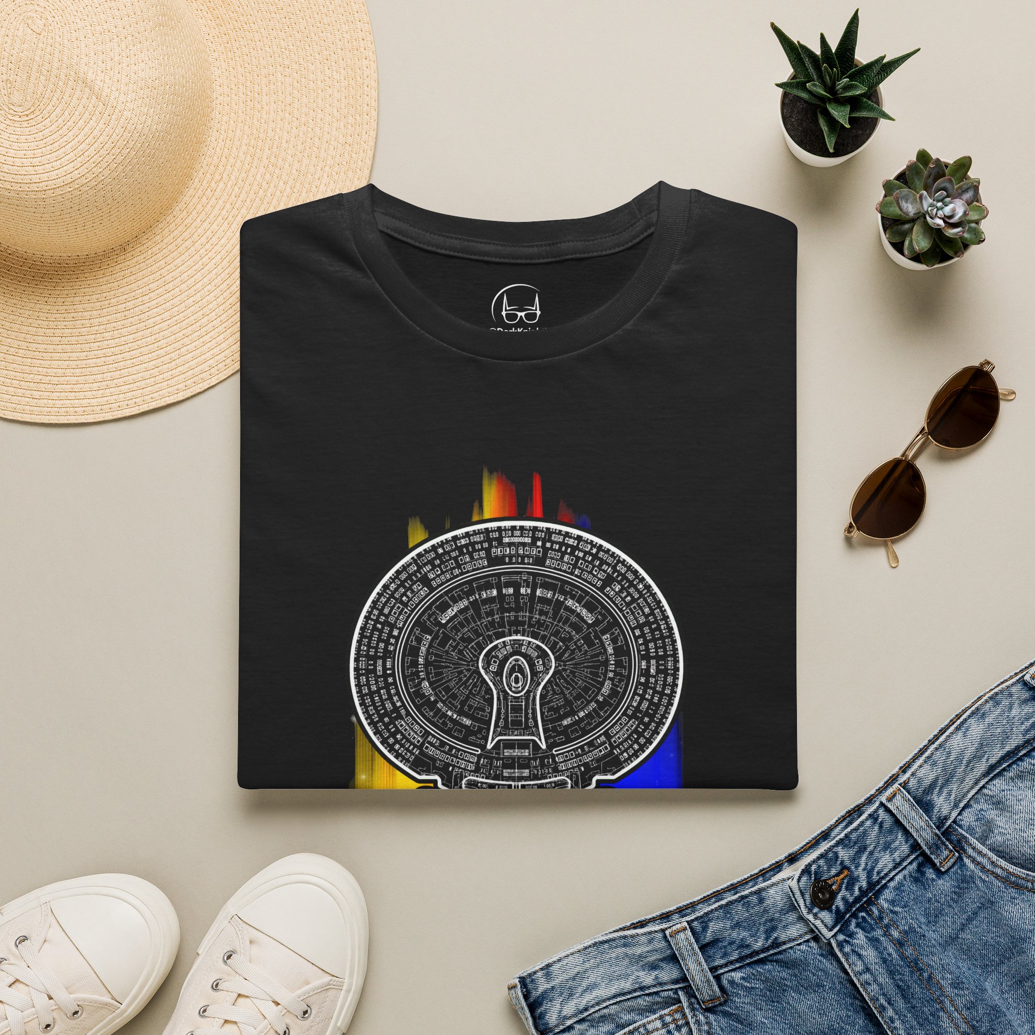 USS Enterprise-D Schematic T-Shirt | Star Trek: The Next Generation Inspired Graphic Tee - Image 2