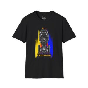 USS Voyager NCC-74656 Schematic T-Shirt | Star Trek: Voyager Inspired Graphic Tee for Sci-Fi Fans