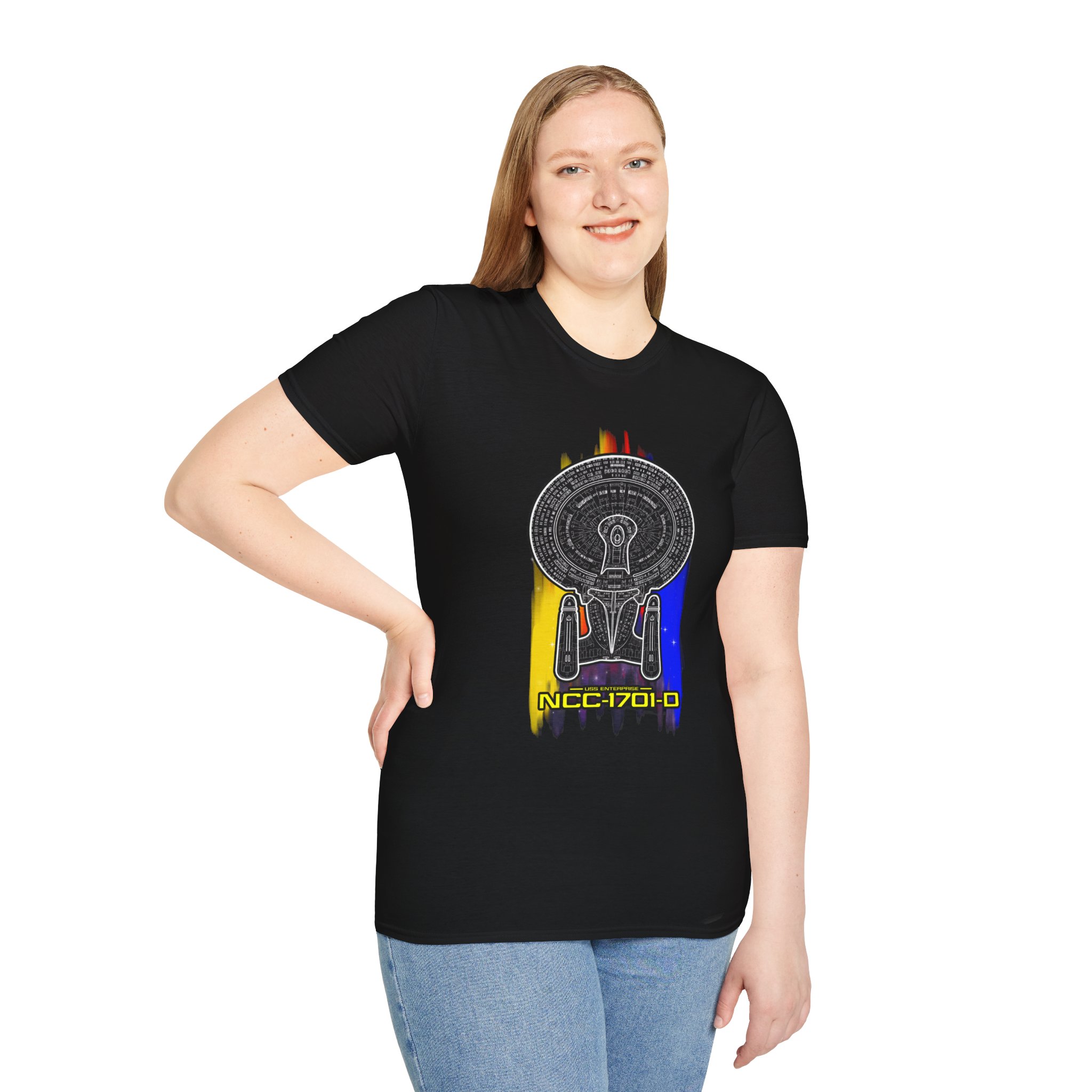USS Enterprise-D Schematic T-Shirt | Star Trek: The Next Generation Inspired Graphic Tee - Image 5
