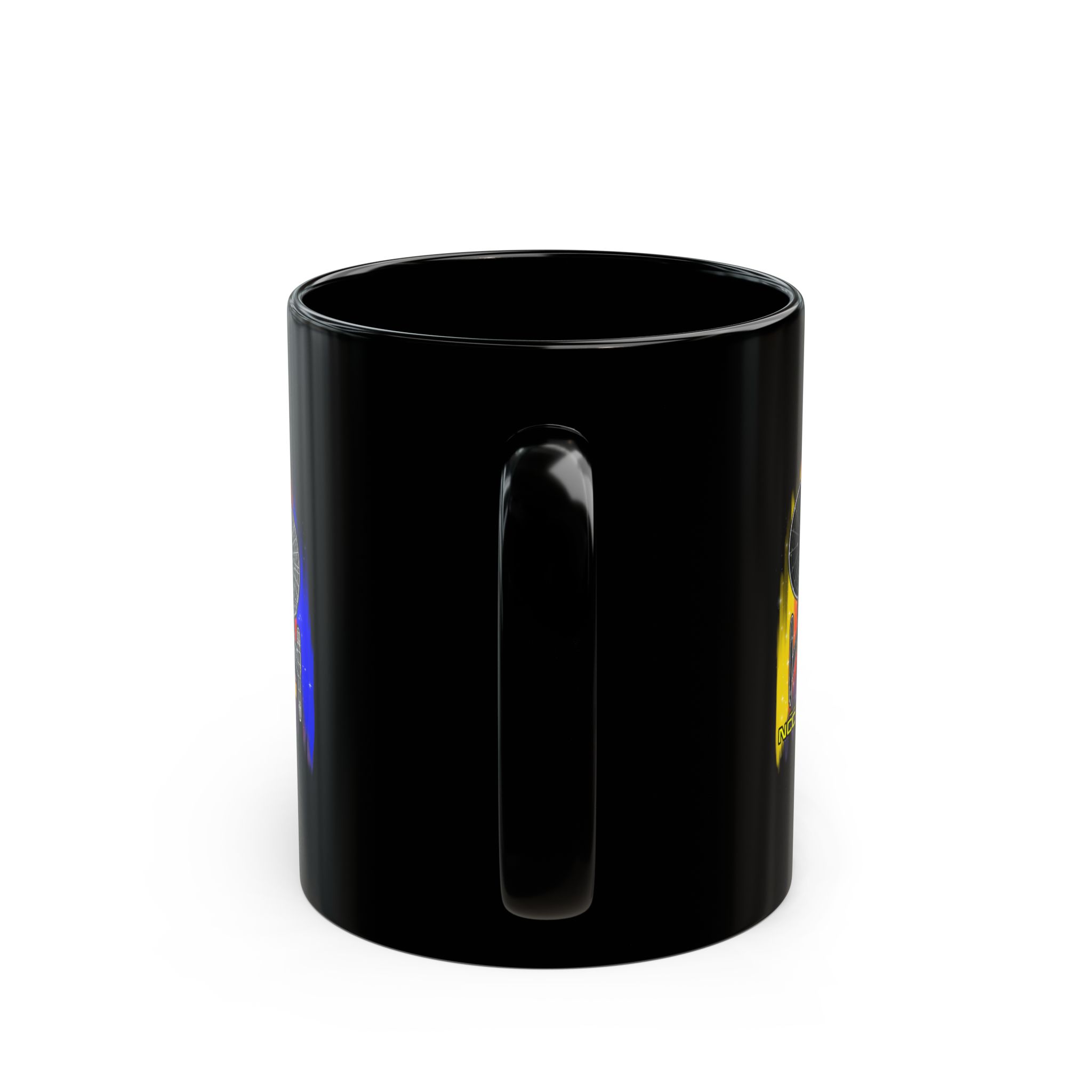 Starship Schematic Coffee Mug | Star Trek Inspired Black Ceramic Mug - Image 4