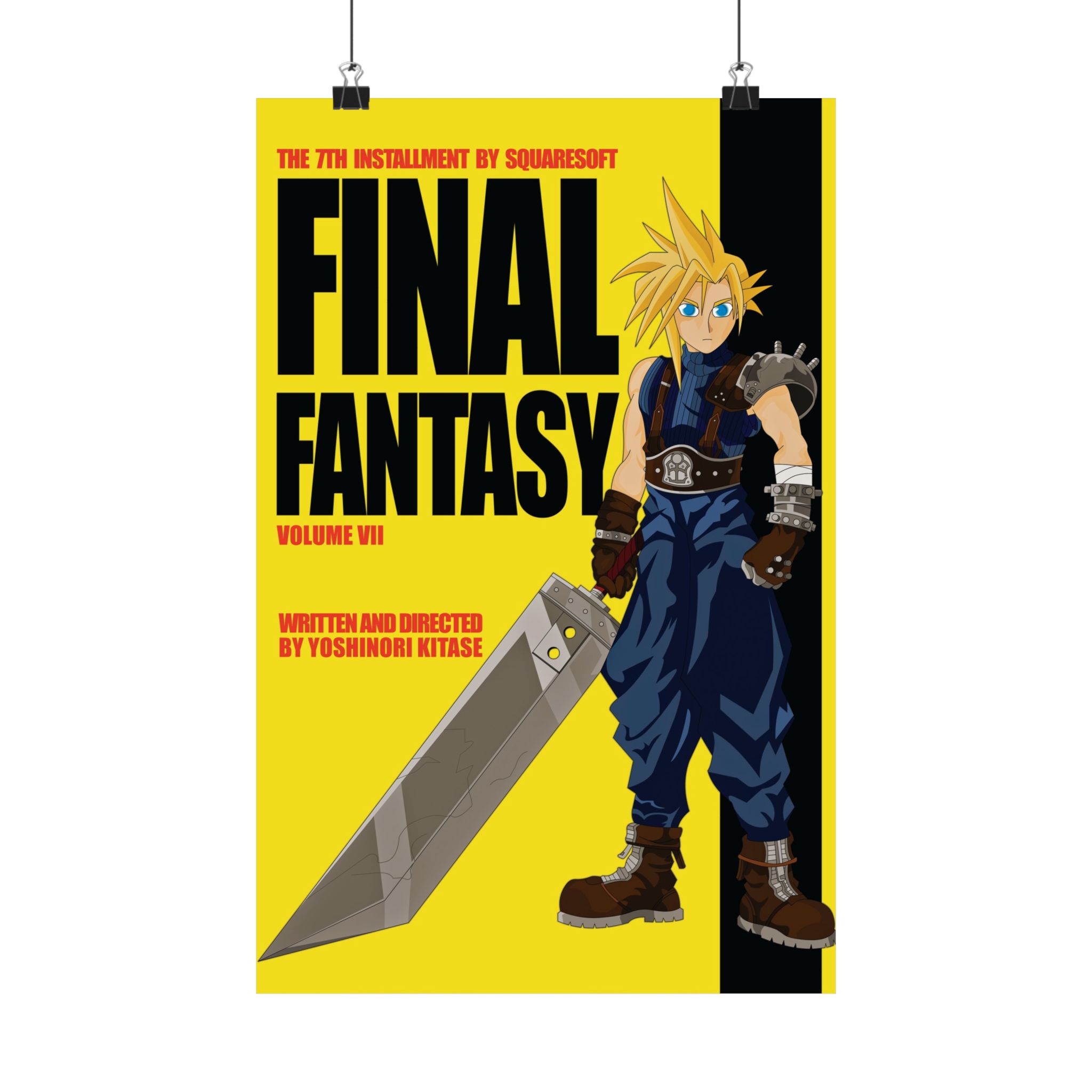 Final Fantasy VII × Kill Bill Vol 1 Movie Poster | 11 x 17 or 24 x 36 Parody Wall Art - Image 9