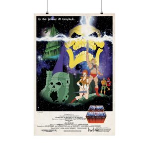 He-Man x Star Wars Retro Poster | Parody Wall Art for Sci‑Fi & 80s Cartoon Fans