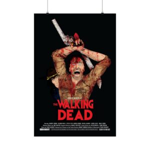 The Walking Dead x Evil Dead Movie Poster | 11 x 17 or 24 x 36 Parody Wall Art
