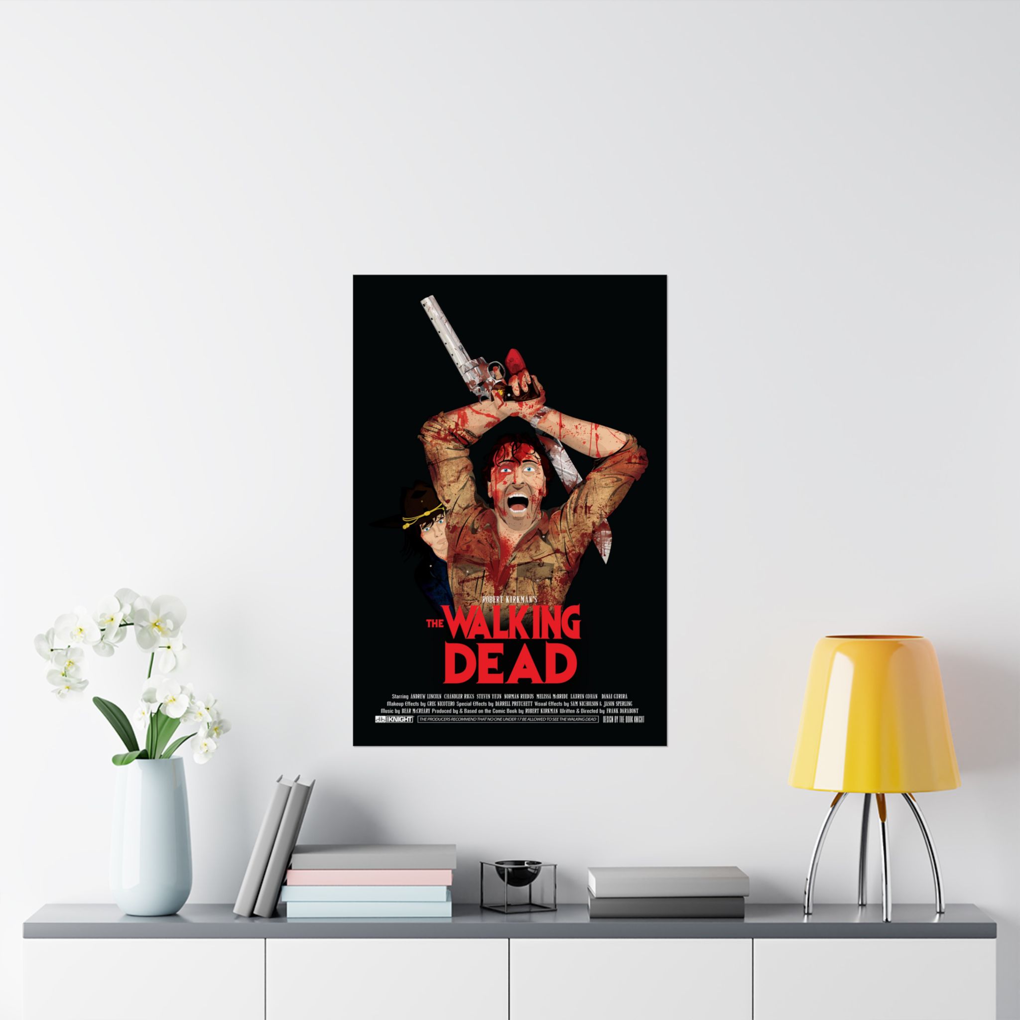 The Walking Dead x Evil Dead Movie Poster | 11 x 17 or 24 x 36 Parody Wall Art - Image 8