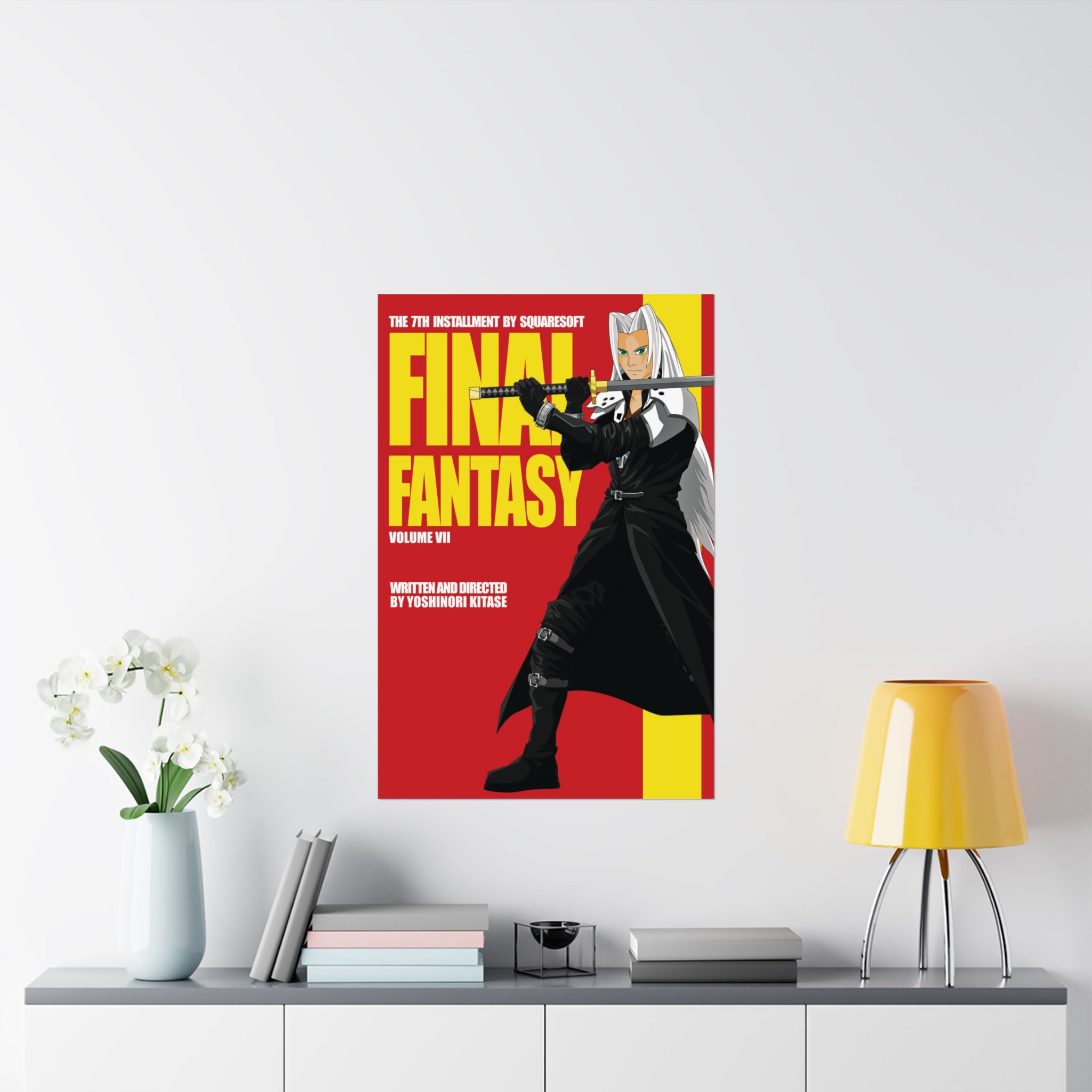 Final Fantasy VII × Kill Bill Vol 2 Movie Poster | 11 x 17 or 24 x 36 Parody Wall Art - Image 8