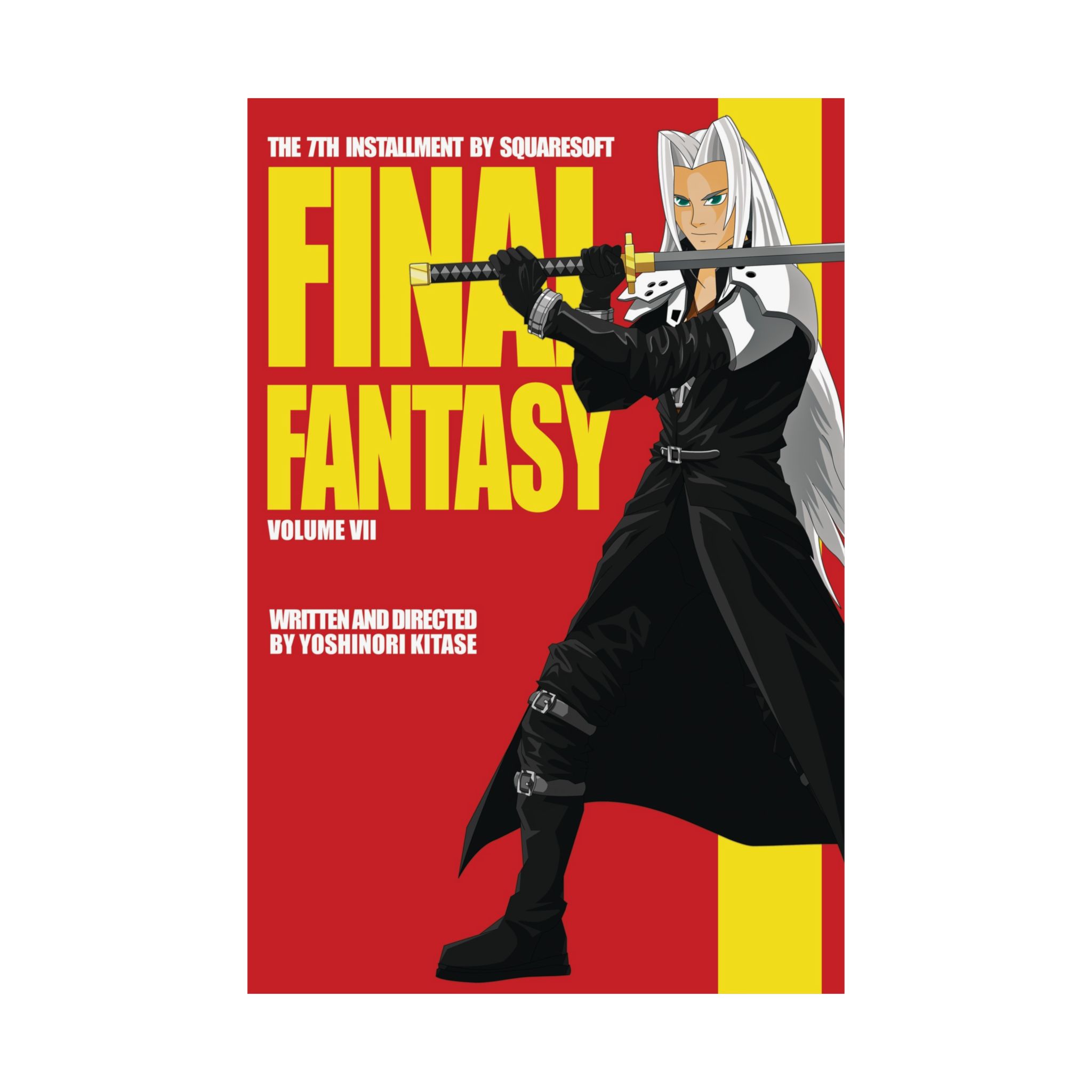 Final Fantasy VII × Kill Bill Vol 2 Movie Poster | 11 x 17 or 24 x 36 Parody Wall Art - Image 2