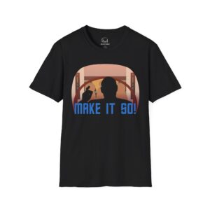 Make It So T-Shirt | Starship Captain Inspired Graphic Tee for Sci-Fi Fans