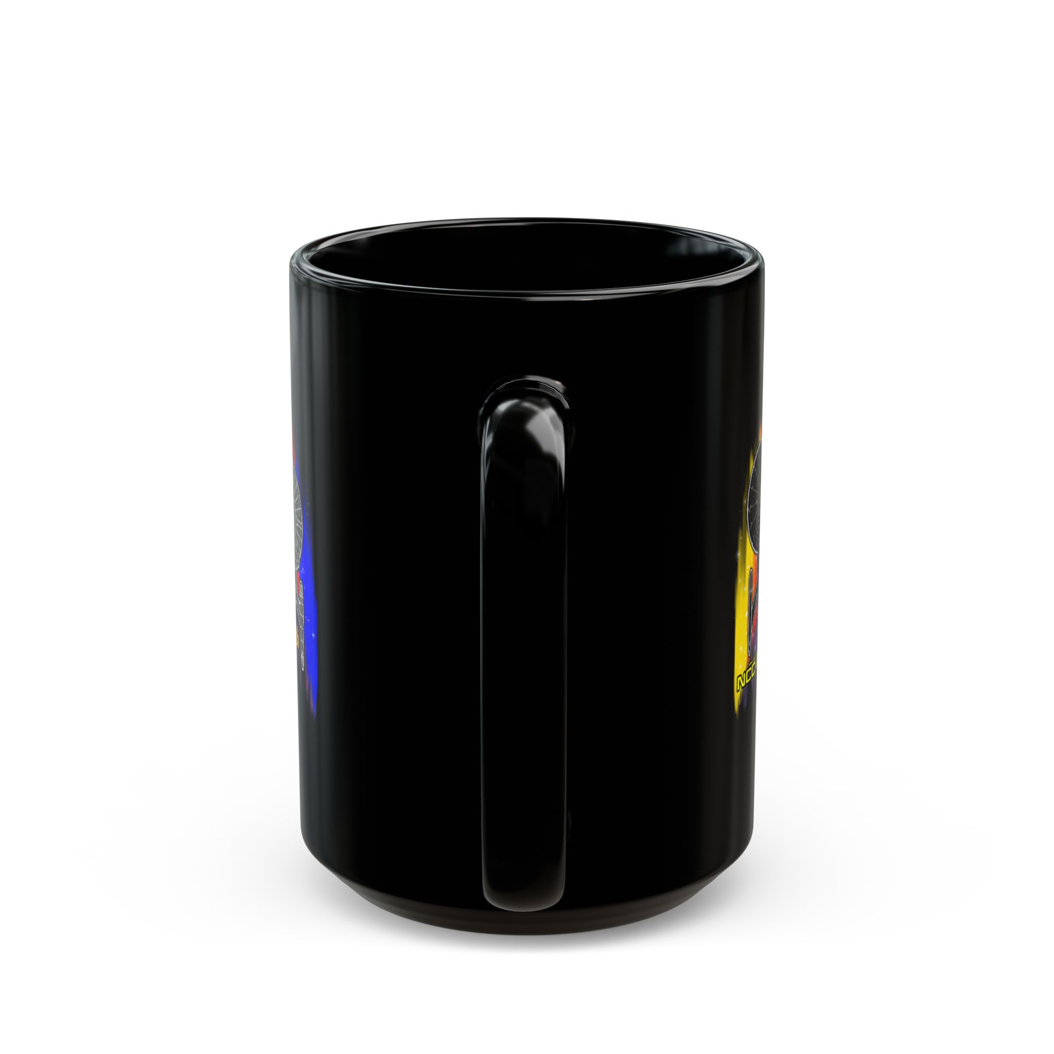 Starship Schematic Coffee Mug | Star Trek Inspired Black Ceramic Mug - Image 12