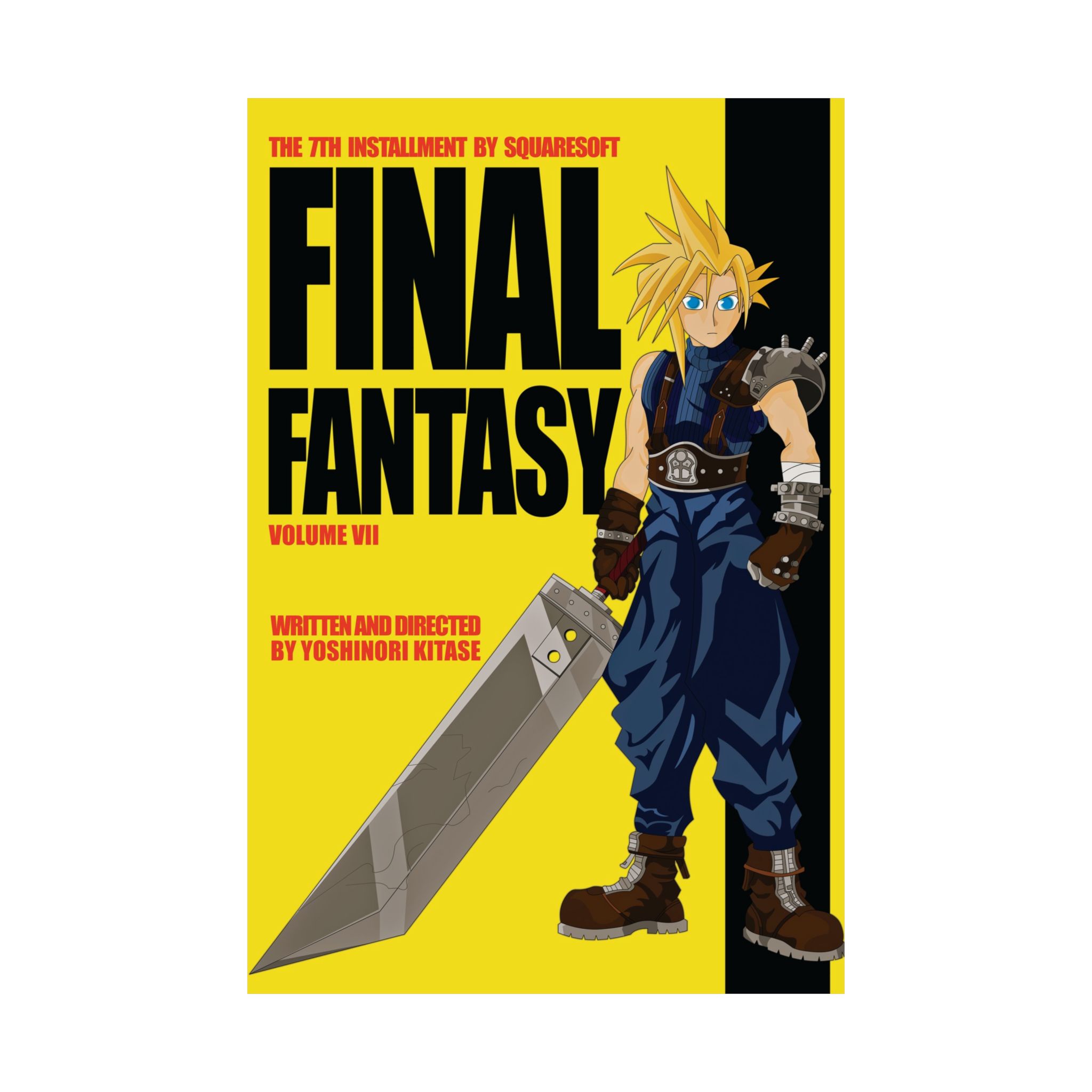 Final Fantasy VII × Kill Bill Vol 1 Movie Poster | 11 x 17 or 24 x 36 Parody Wall Art - Image 2