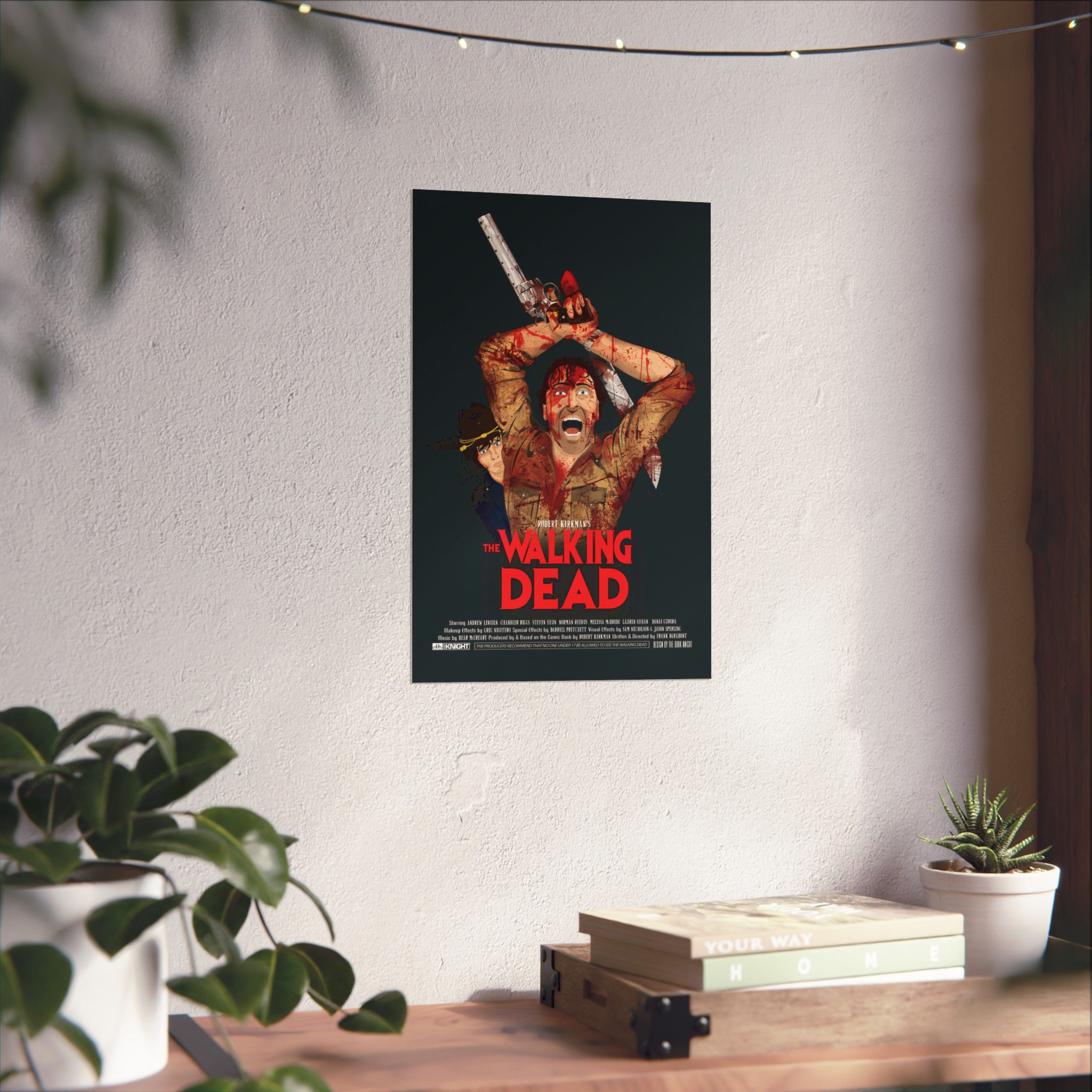 The Walking Dead x Evil Dead Movie Poster | 11 x 17 or 24 x 36 Parody Wall Art - Image 14