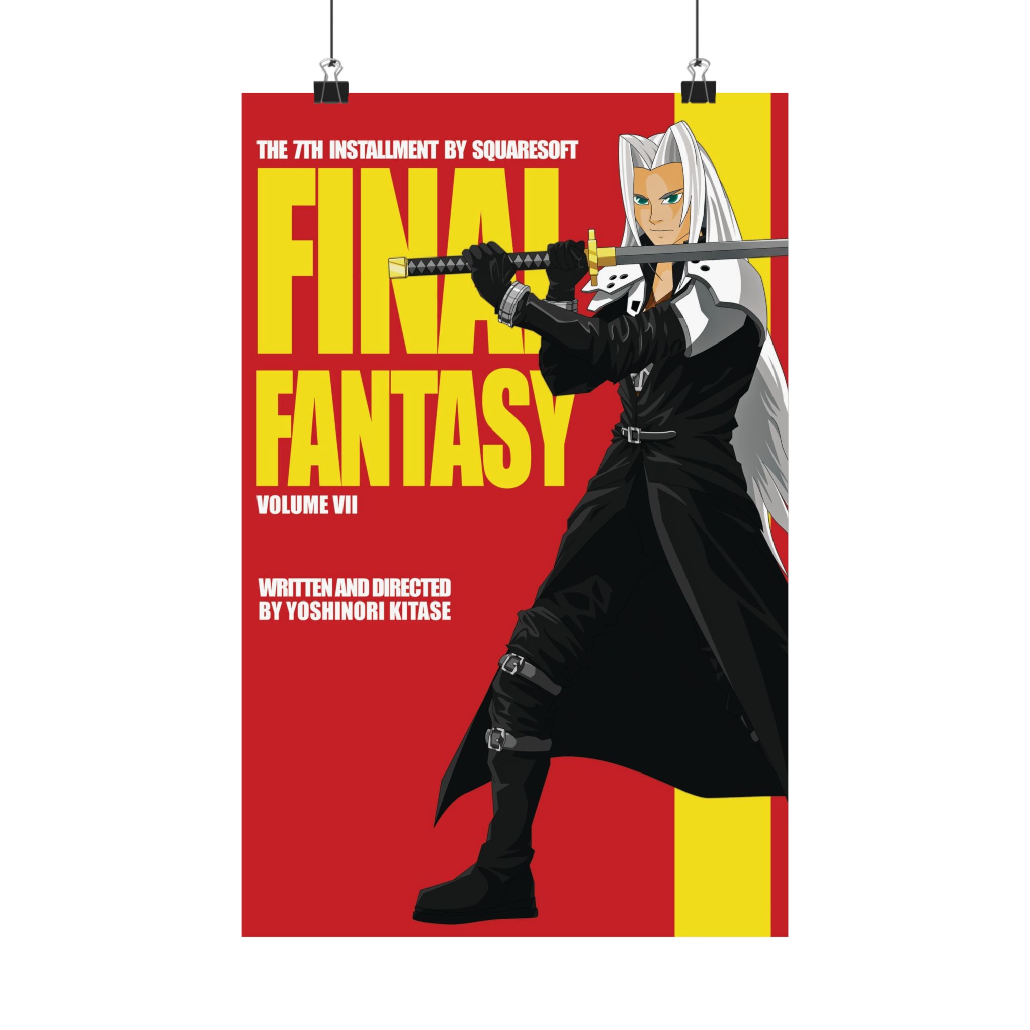 Final Fantasy VII × Kill Bill Vol 2 Movie Poster | 11 x 17 or 24 x 36 Parody Wall Art - Image 9
