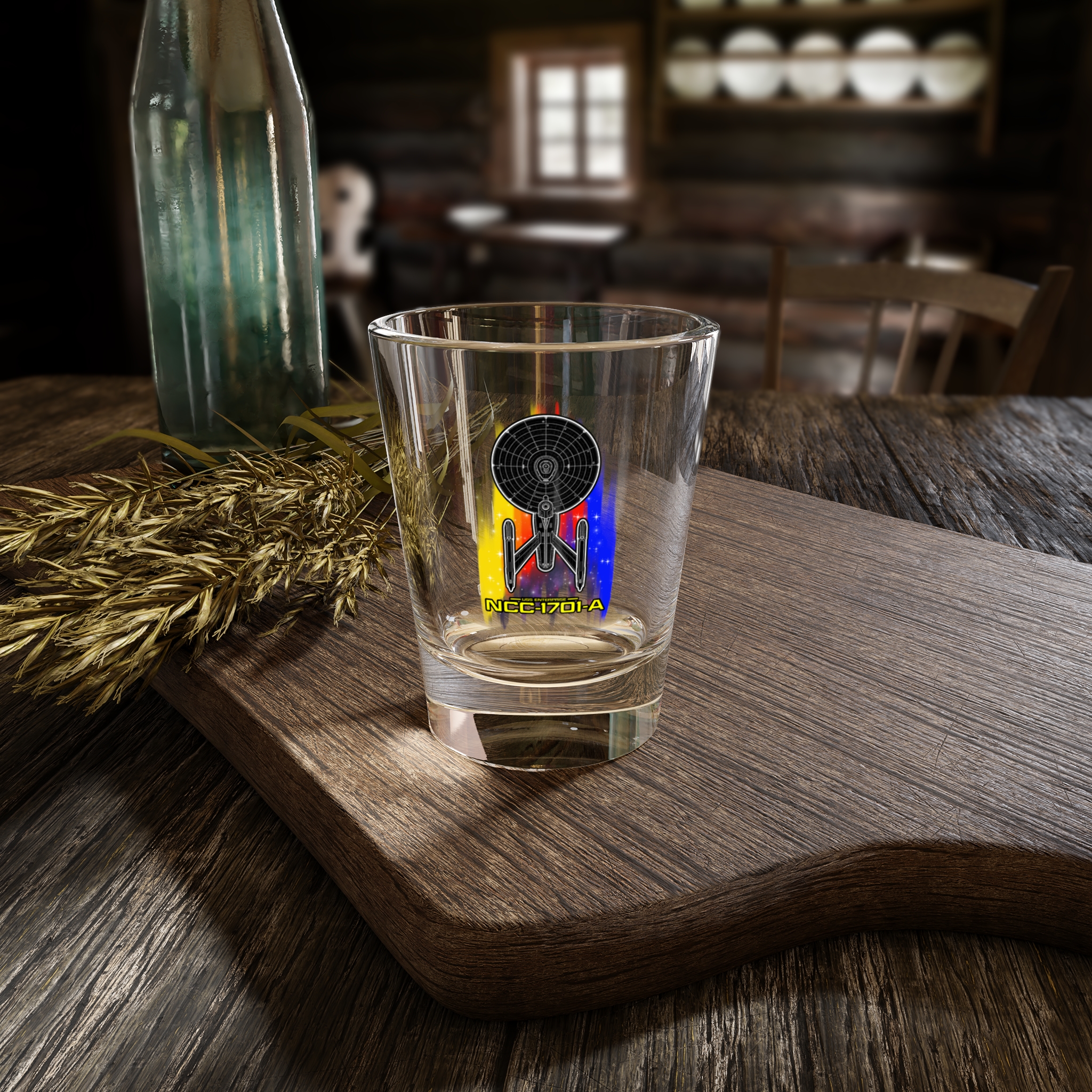 NCC-1701-A Starship Shot Glass | Star Trek Inspired 1.5oz Glass - Image 3