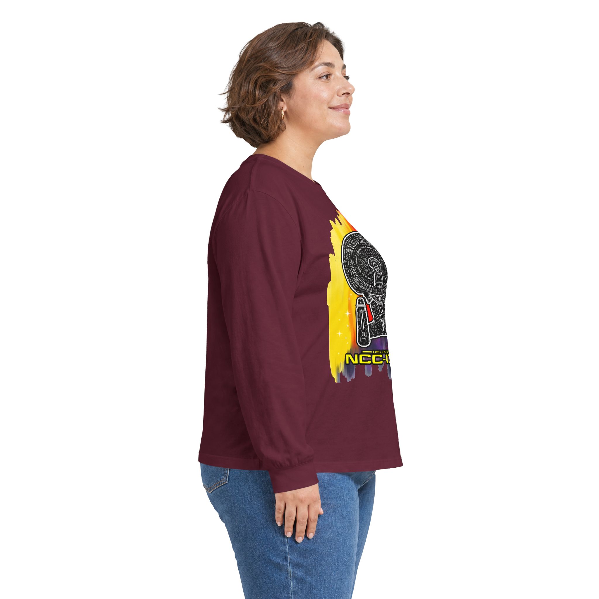USS Enterprise NCC-1701-D Long-Sleeve T-Shirt | Star Trek: The Next Generation Inspired Starship Shirt - Image 39