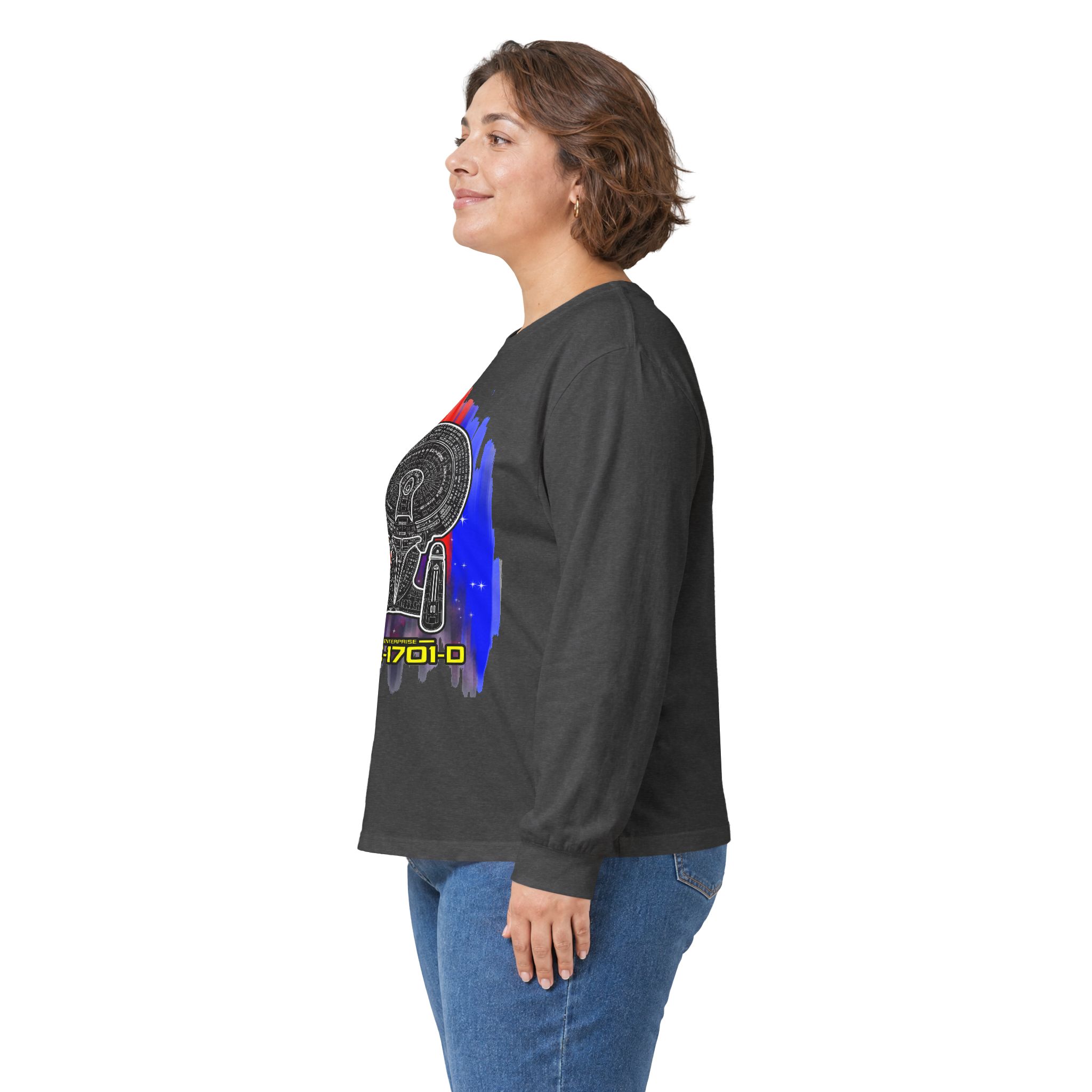 USS Enterprise NCC-1701-D Long-Sleeve T-Shirt | Star Trek: The Next Generation Inspired Starship Shirt - Image 28