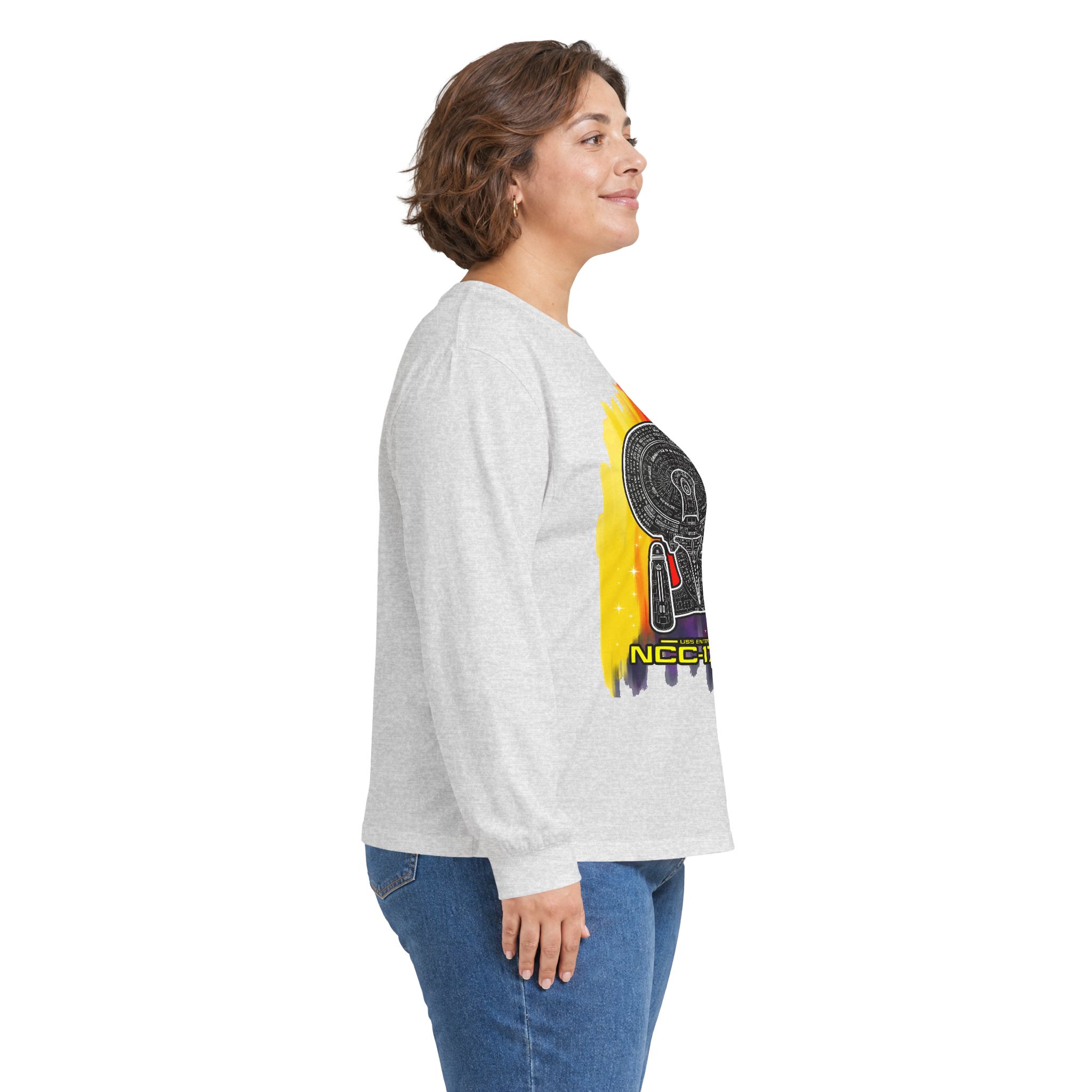 USS Enterprise NCC-1701-D Long-Sleeve T-Shirt | Star Trek: The Next Generation Inspired Starship Shirt - Image 21