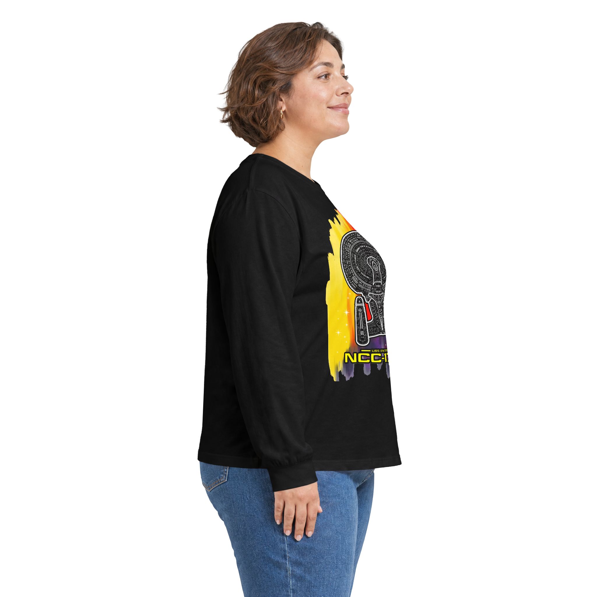 USS Enterprise NCC-1701-D Long-Sleeve T-Shirt | Star Trek: The Next Generation Inspired Starship Shirt - Image 25