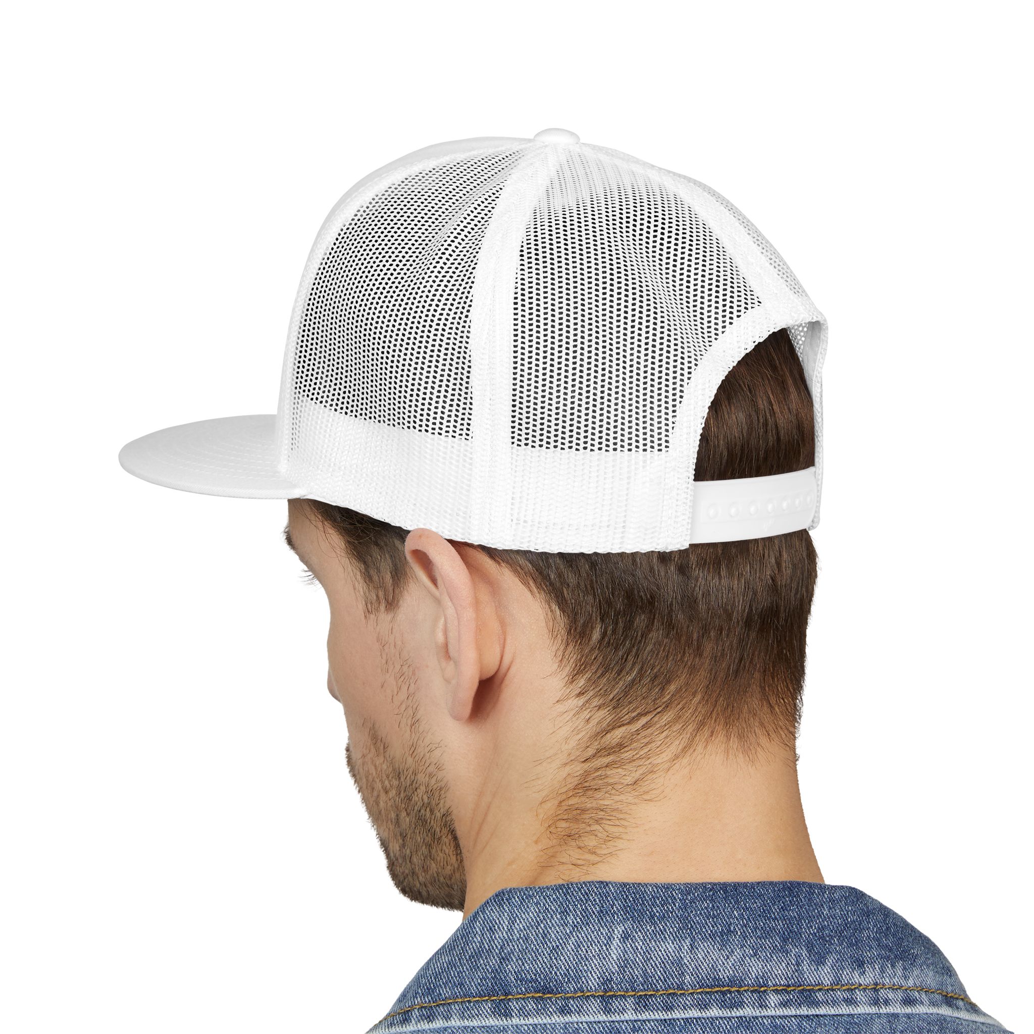 Dork Side of the Ring Trucker Snapback Hat | Wrestling Fan Flat Bill Cap - Image 10