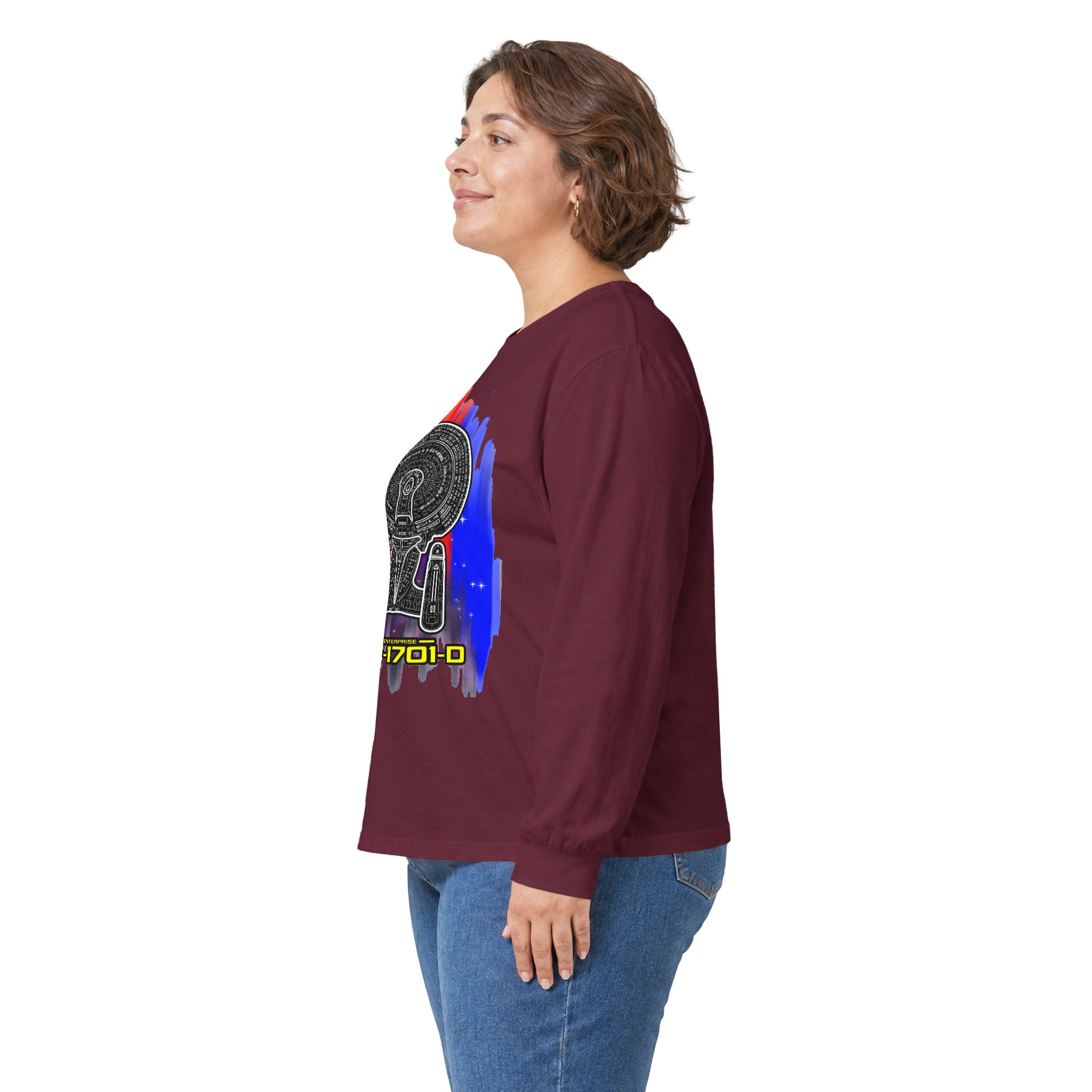 USS Enterprise NCC-1701-D Long-Sleeve T-Shirt | Star Trek: The Next Generation Inspired Starship Shirt - Image 38