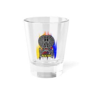 NX-01 Starship Shot Glass | Star Trek Enterprise Inspired 1.5oz Glass