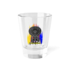 NCC-1701-D Starship Shot Glass | Star Trek Inspired 1.5oz Glass