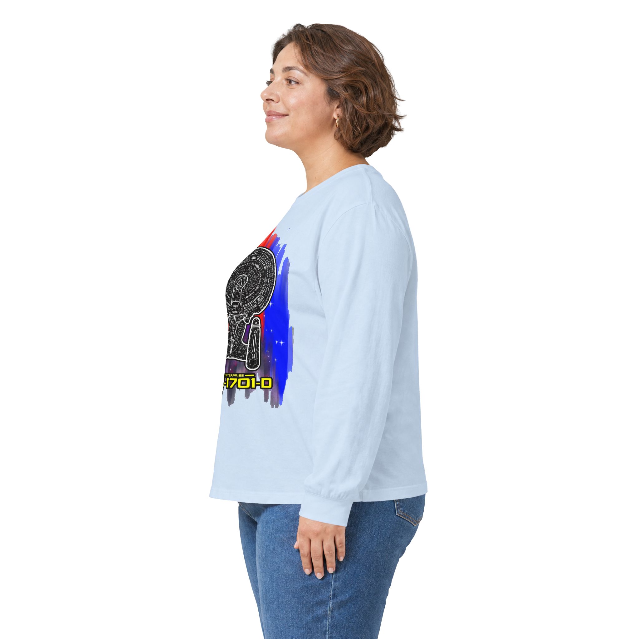 USS Enterprise NCC-1701-D Long-Sleeve T-Shirt | Star Trek: The Next Generation Inspired Starship Shirt - Image 58