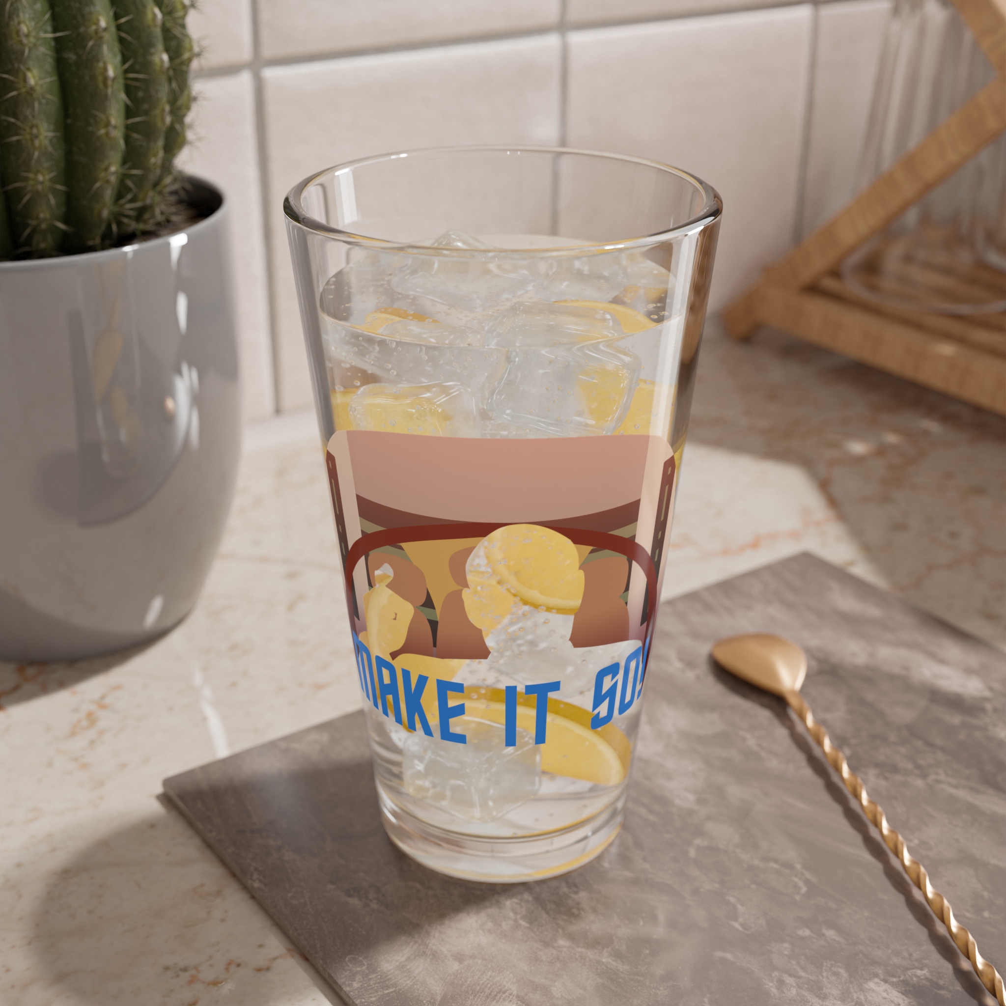 “Make It So” Captain Picard Inspired Star Trek 16oz Drinking Glass - Image 6