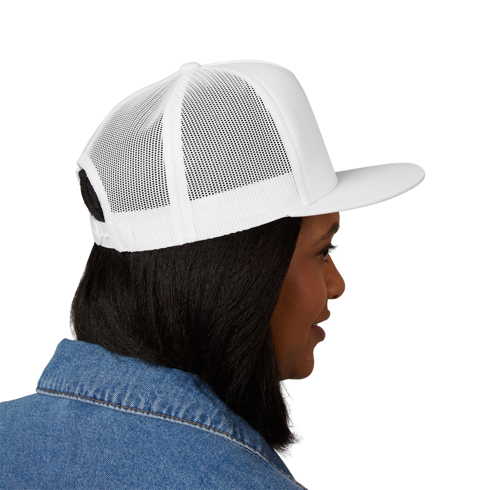 Dork Side of the Ring Trucker Snapback Hat | Wrestling Fan Flat Bill Cap - Image 12