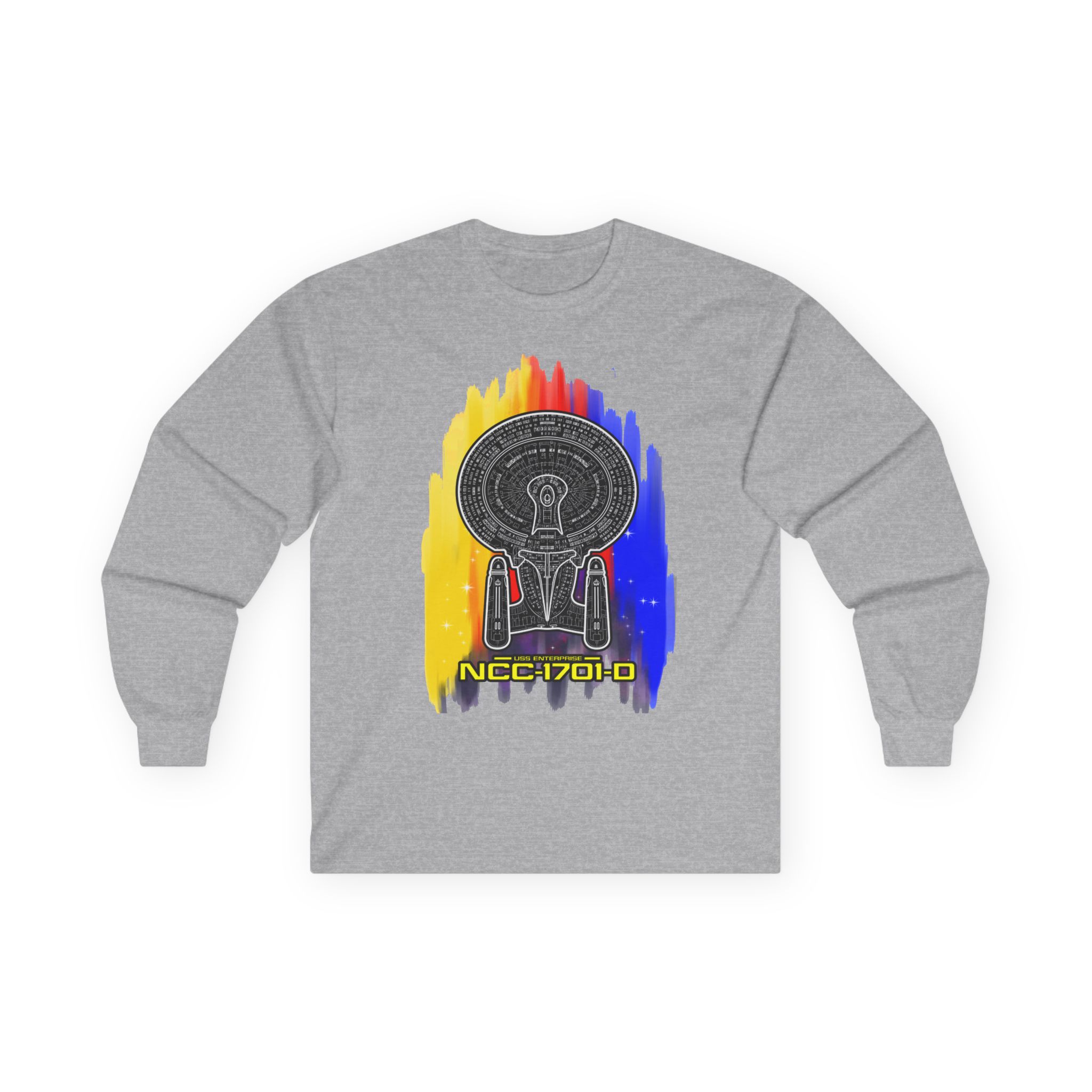 USS Enterprise NCC-1701-D Long-Sleeve T-Shirt | Star Trek: The Next Generation Inspired Starship Shirt - Image 6
