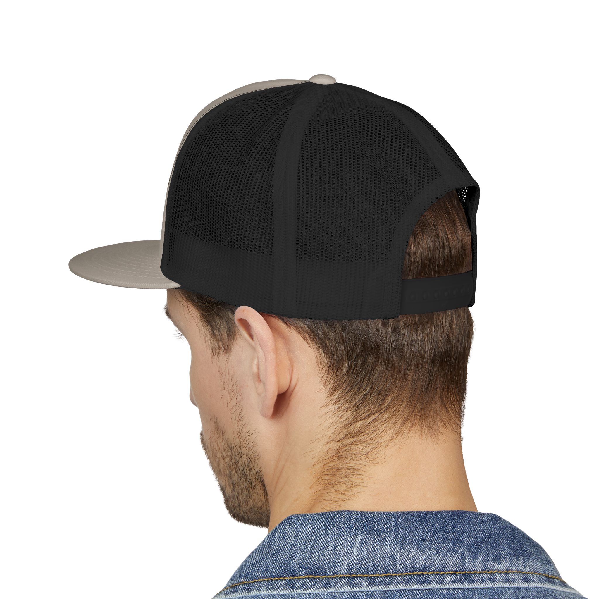 Dork Side of the Ring Trucker Snapback Hat | Wrestling Fan Flat Bill Cap - Image 22